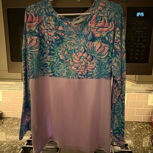 Lilly Pulitzer Floral Tunic - Blue and Purple